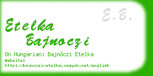 etelka bajnoczi business card